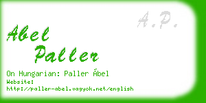 abel paller business card